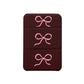 iPhone Magnetic Trifold Wallet Case - Coquette Triple Bow