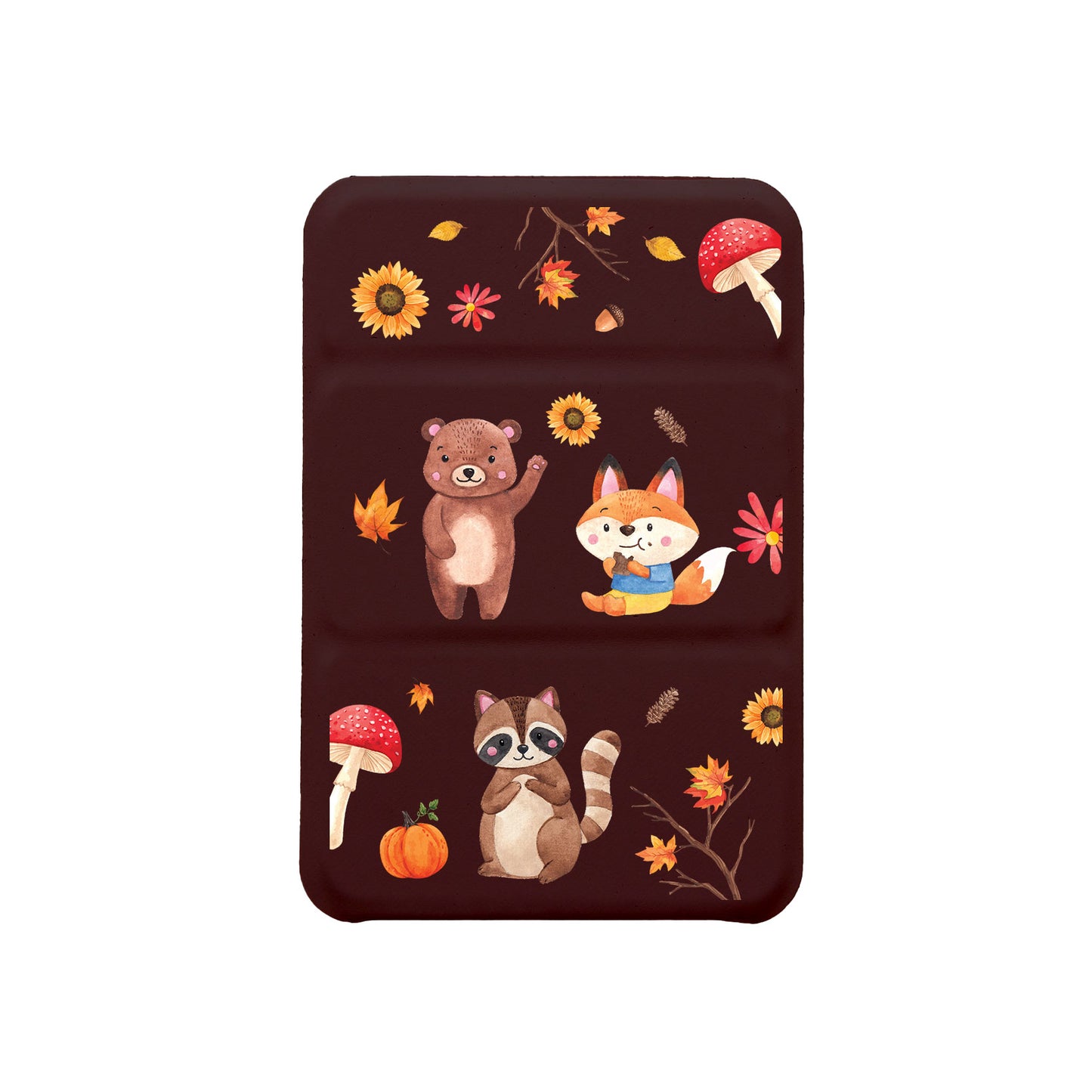 iPhone Magnetic Trifold Wallet Case - Autumn Animals