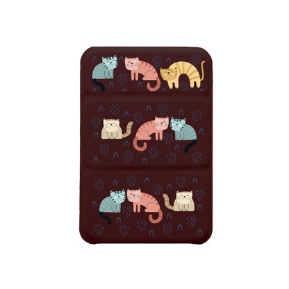 iPhone Magnetic Trifold Wallet Case - Rainbow Meow 1.0