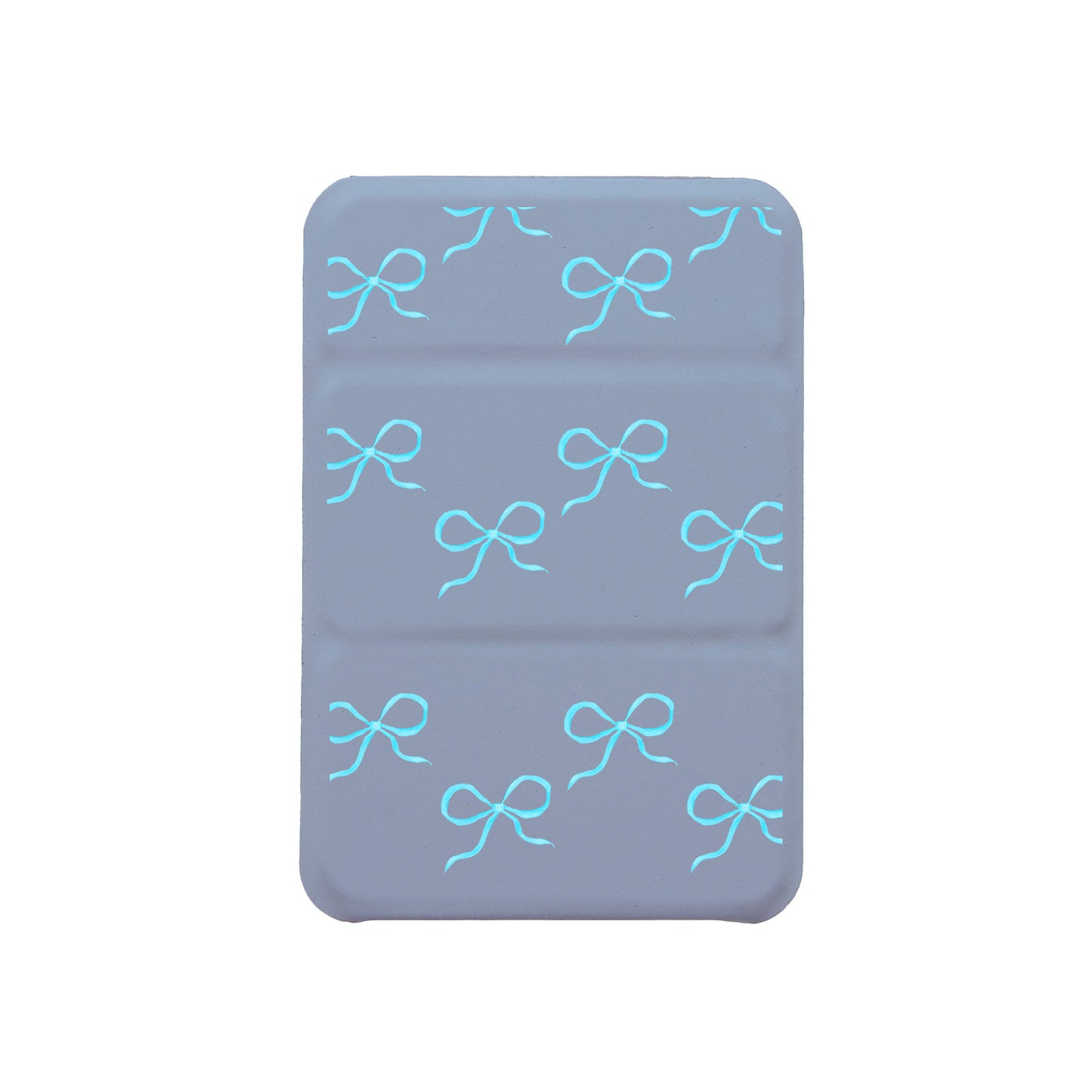 iPhone Magnetic Trifold Wallet Case - Coquette Blue Bow