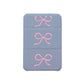 iPhone Magnetic Trifold Wallet Case - Coquette Triple Bow