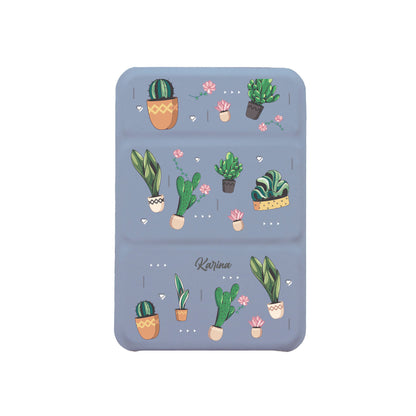 iPhone Magnetic Trifold Wallet Case - Cactus 3.0