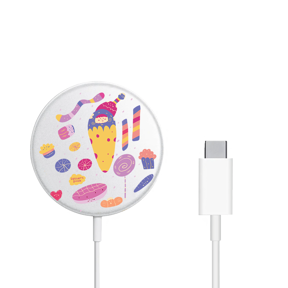 Magnetic Wireless Charger - Dessert Doodle