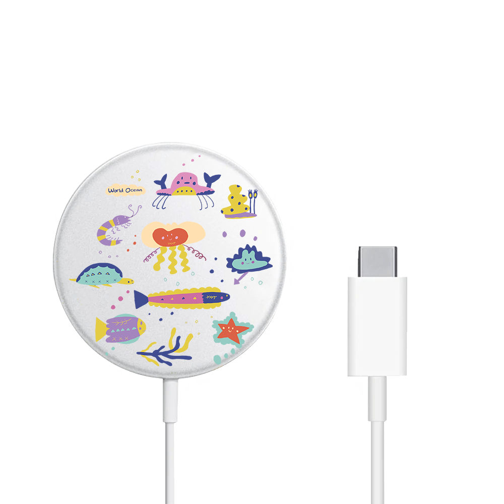 Magnetic Wireless Charger - Ocean World