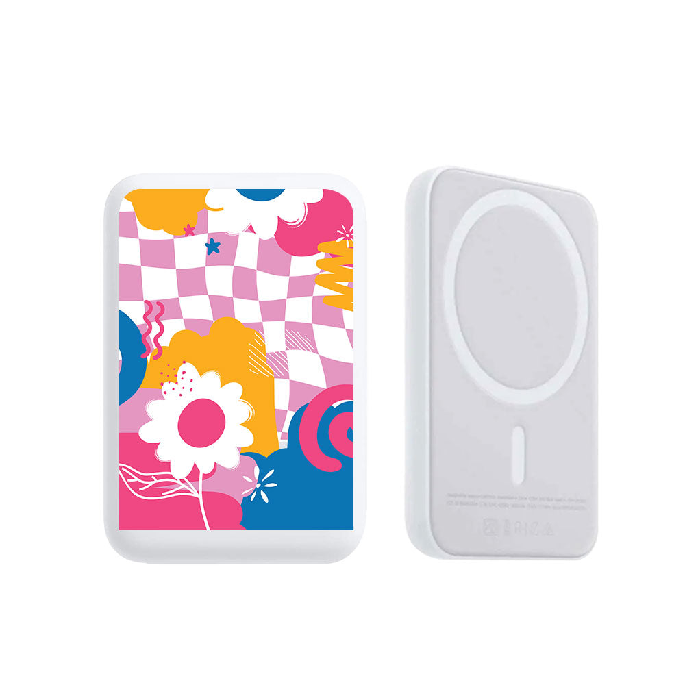 Magnetic Wireless Powerbank - Abstract Flower 5.0