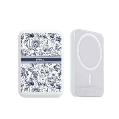 Magnetic Wireless Powerbank - Toile du Juoy Botanica