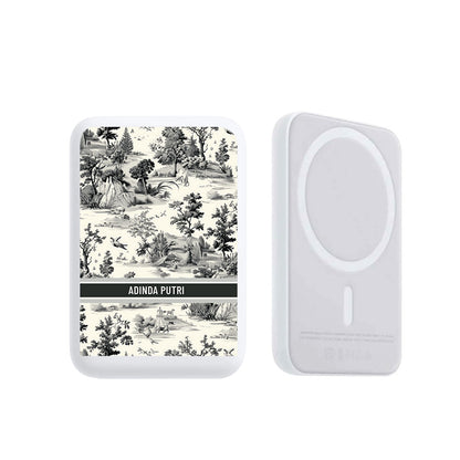 Magnetic Wireless Powerbank - Toile du Juoy Faune