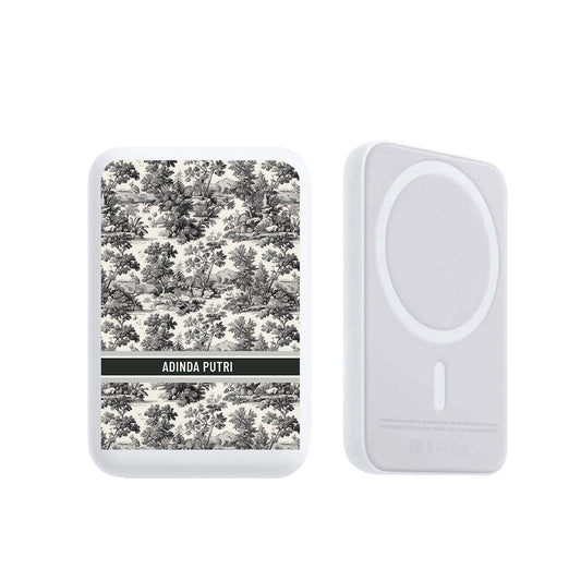 Magnetic Wireless Powerbank - Toile du Juoy Nature