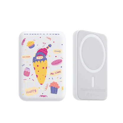 Magnetic Wireless Powerbank - Candy Doodle