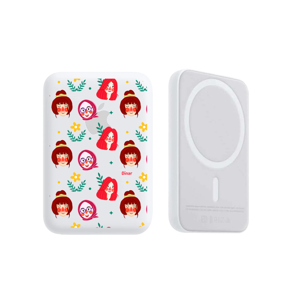 Magnetic Wireless Powerbank - Lovely Faces