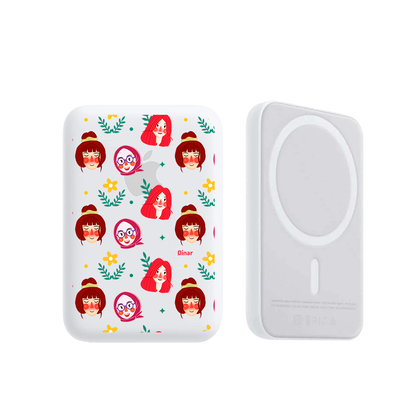 Magnetic Wireless Powerbank - Lovely Faces