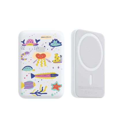 Magnetic Wireless Powerbank - Ocean World