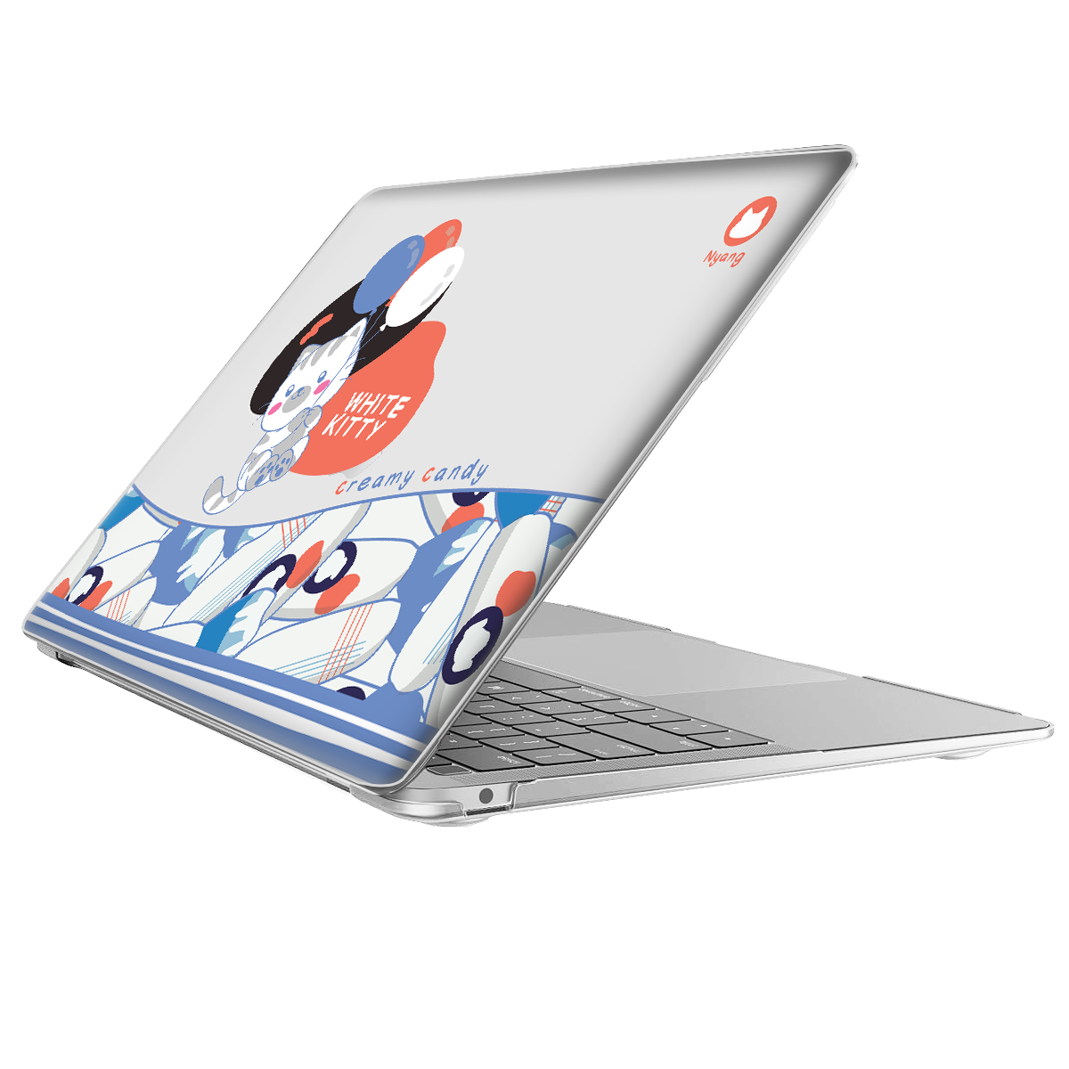 MacBook Snap Case - White Kitty