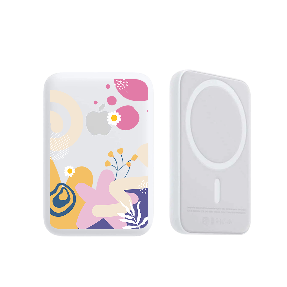 Magnetic Wireless Powerbank - Abstract Flower 3.0