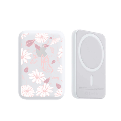 Magnetic Wireless Powerbank - Butterfly Daisy