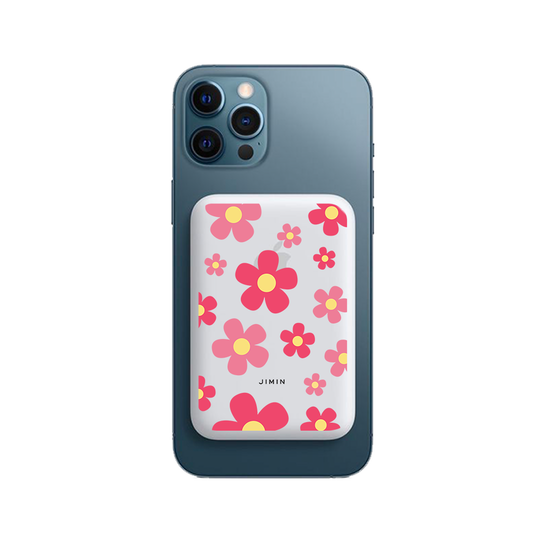 Magnetic Wireless Powerbank - Daisy Blush