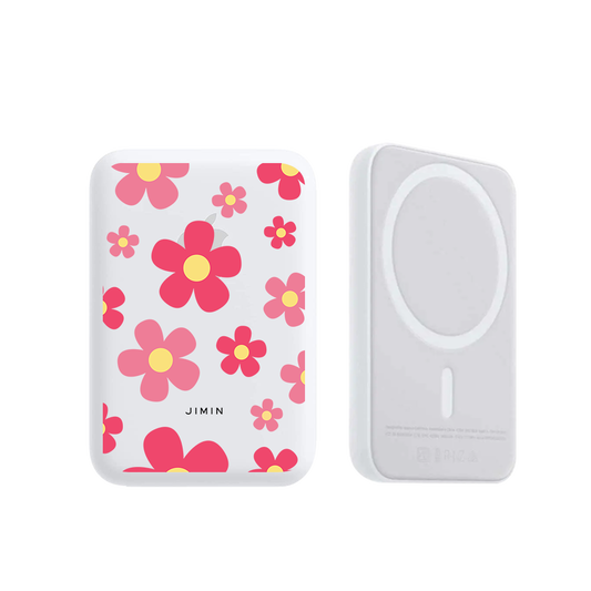 Magnetic Wireless Powerbank - Daisy Blush