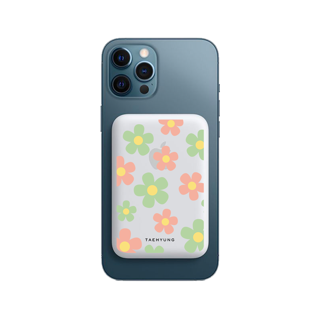 Magnetic Wireless Powerbank - Daisy Spring