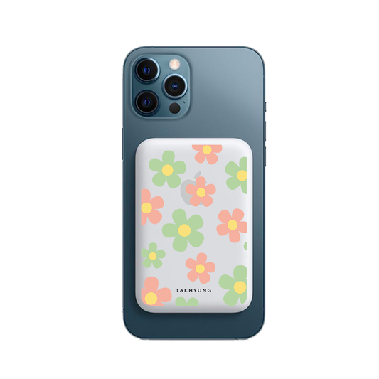 Magnetic Wireless Powerbank - Daisy Spring