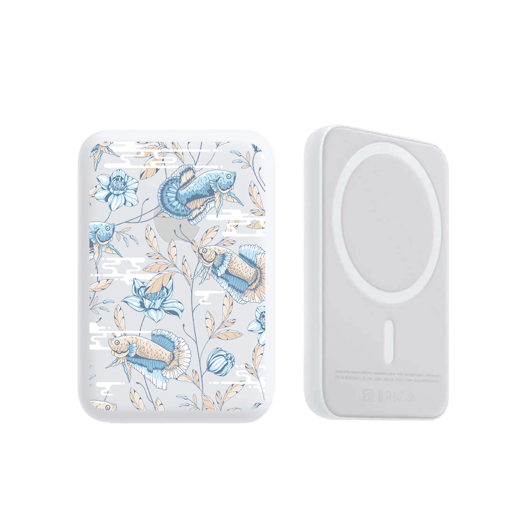 Magnetic Wireless Powerbank - Fish & Floral 4.0