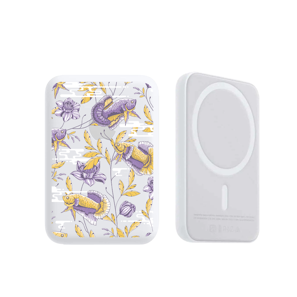 Magnetic Wireless Powerbank - Fish & Floral 5.0