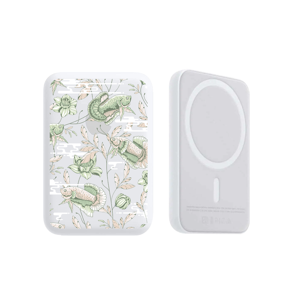 Magnetic Wireless Powerbank - Fish & Floral 6.0