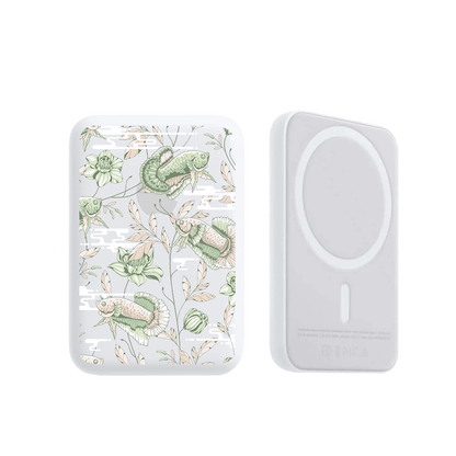 Magnetic Wireless Powerbank - Fish & Floral 6.0
