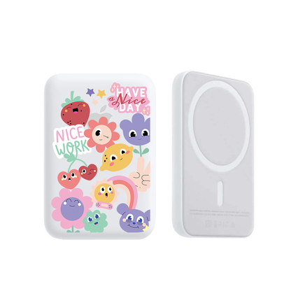 Magnetic Wireless Powerbank - Garden Party