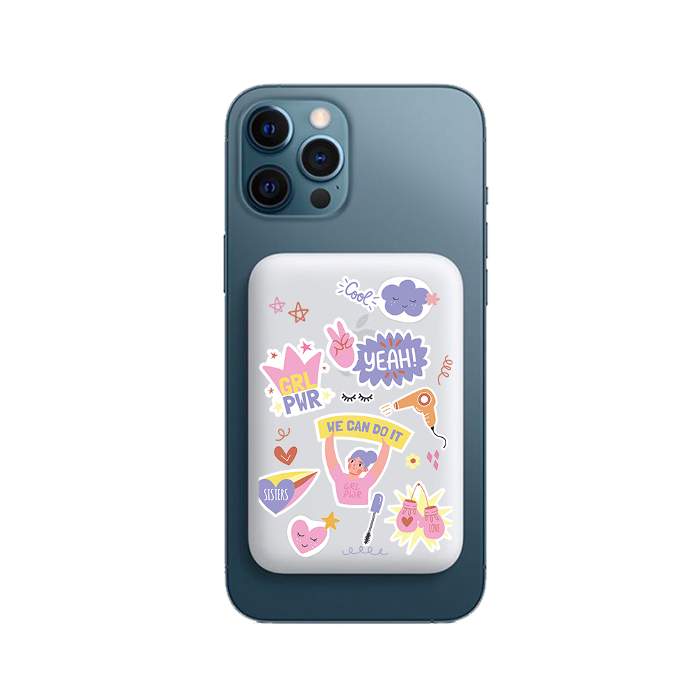 Magnetic Wireless Powerbank - Girl Power Sticker Pack 1.0