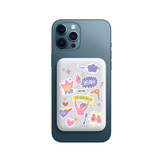 Magnetic Wireless Powerbank - Girl Power Sticker Pack 1.0