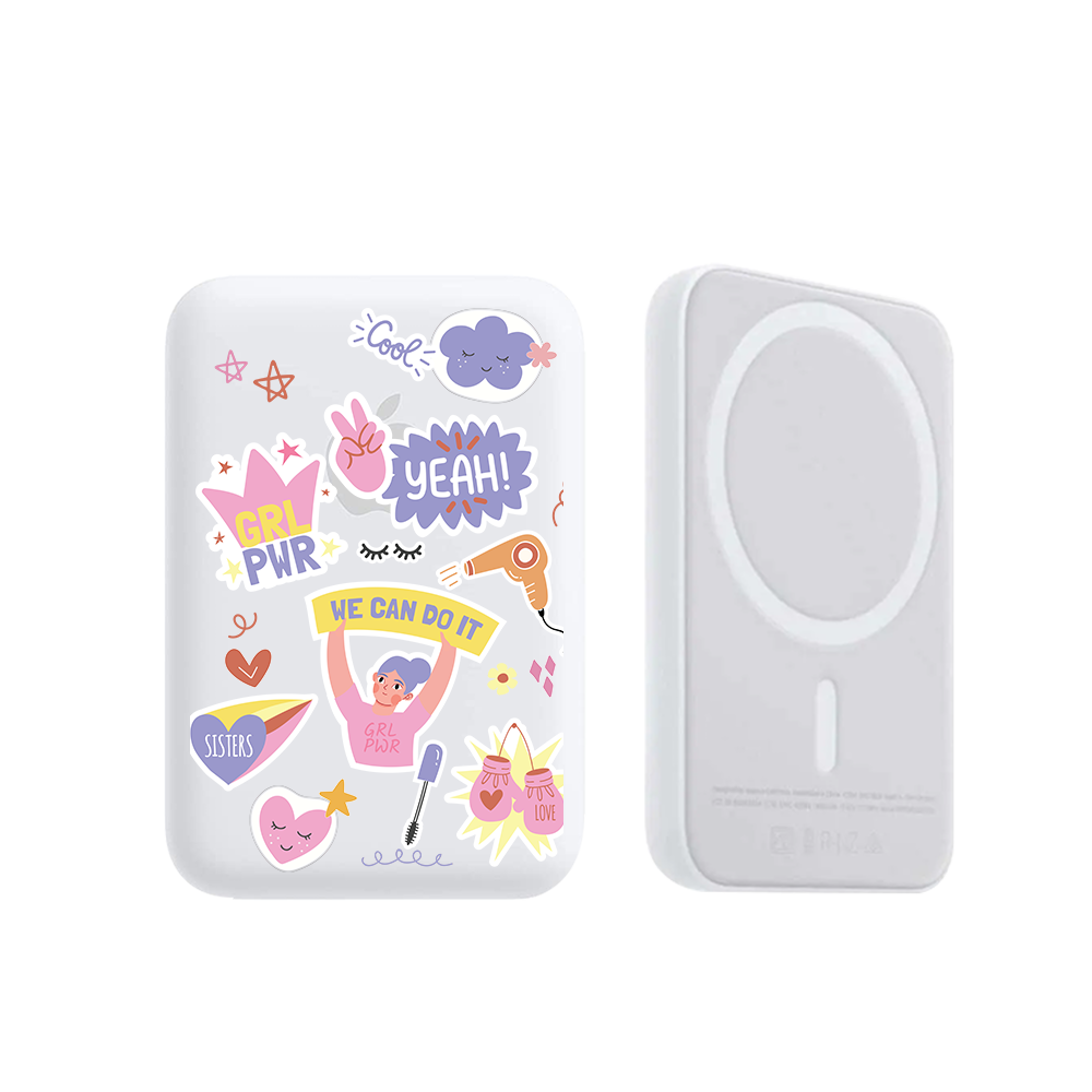 Magnetic Wireless Powerbank - Girl Power Sticker Pack 1.0