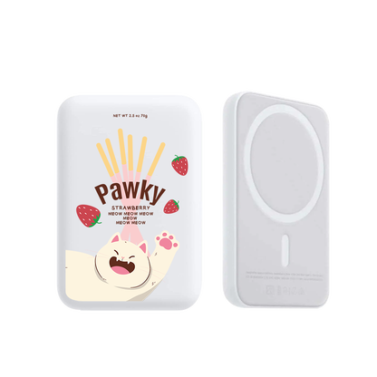 Magnetic Wireless Powerbank - Pawky Cat