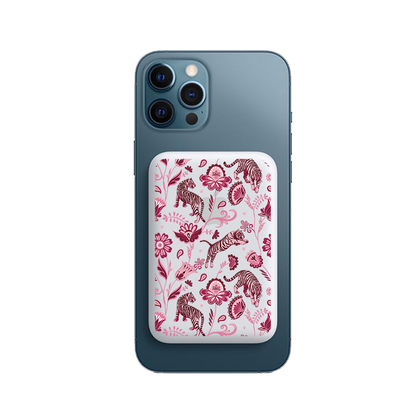 Magnetic Wireless Powerbank - Tiger & Floral 2.0