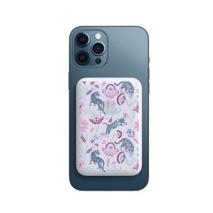 Magnetic Wireless Powerbank - Tiger & Floral 3.0