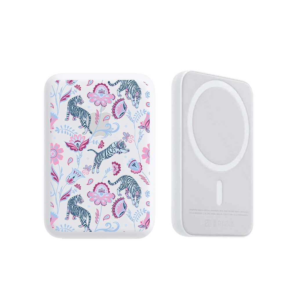 Magnetic Wireless Powerbank - Tiger & Floral 3.0