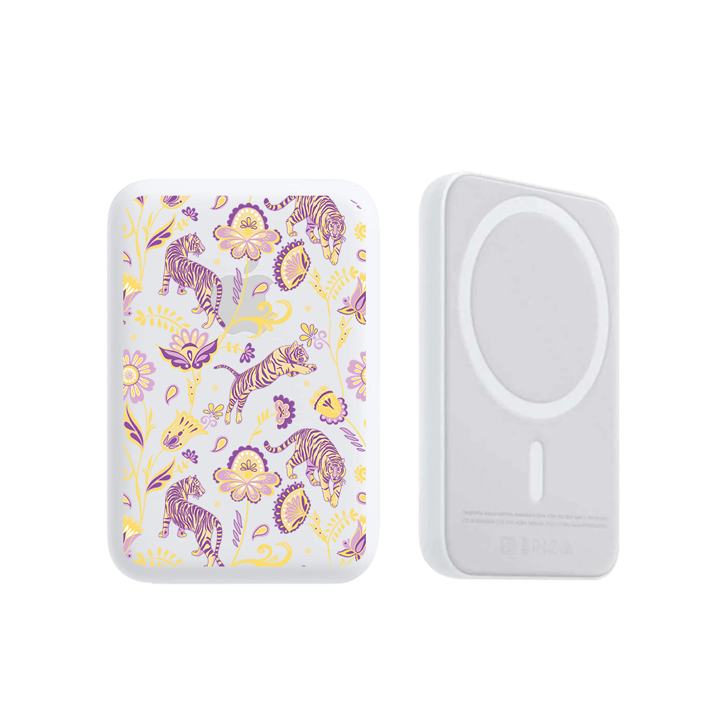 Magnetic Wireless Powerbank - Tiger & Floral 4.0