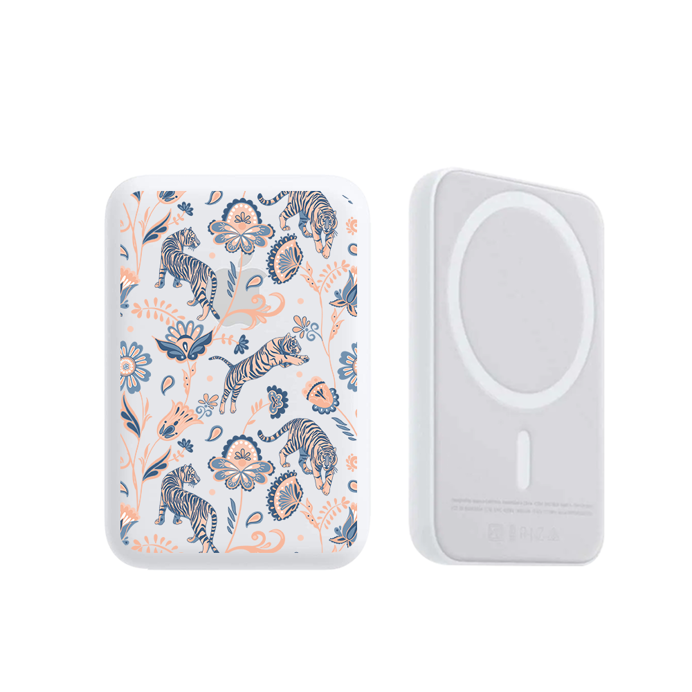 Magnetic Wireless Powerbank - Tiger & Floral 5.0