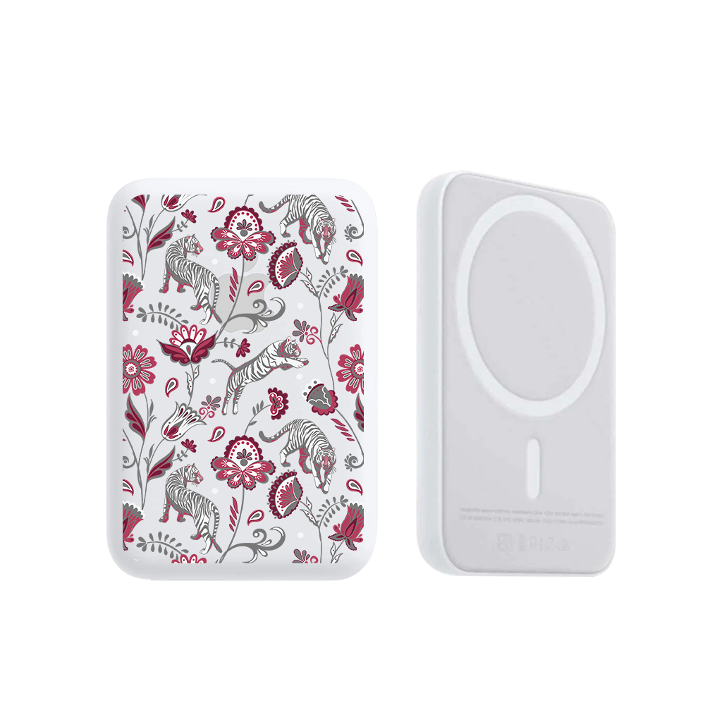 Magnetic Wireless Powerbank - Tiger & Floral 6.0