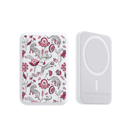 Magnetic Wireless Powerbank - Tiger & Floral 6.0