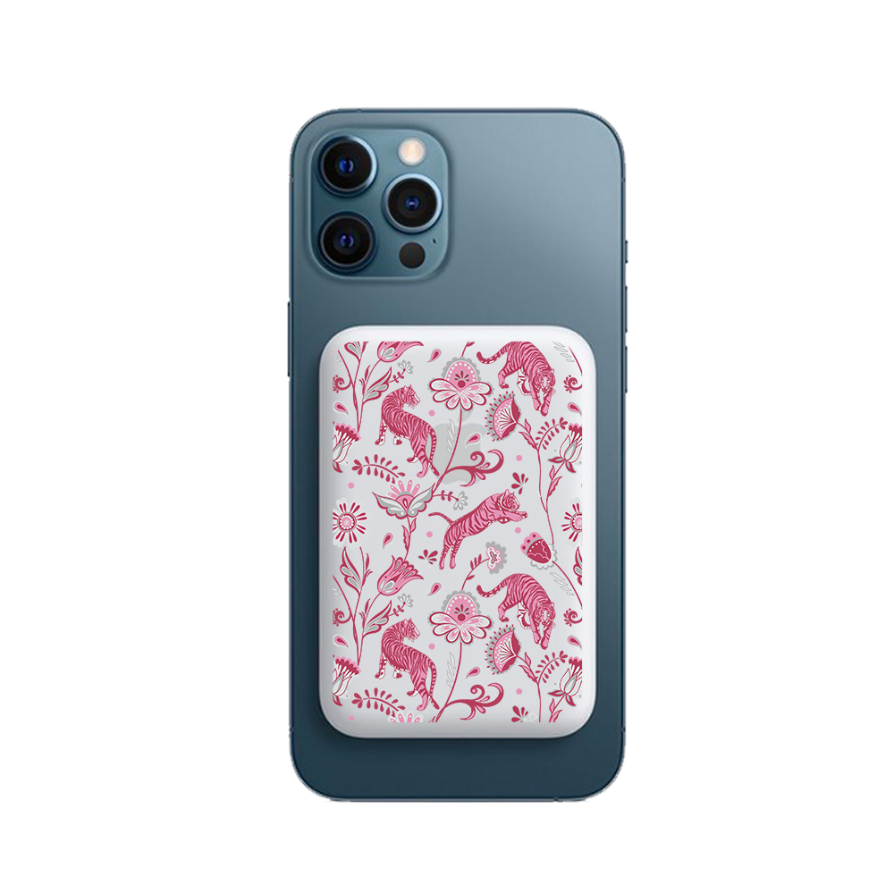 Magnetic Wireless Powerbank - Tiger & Floral 7.0