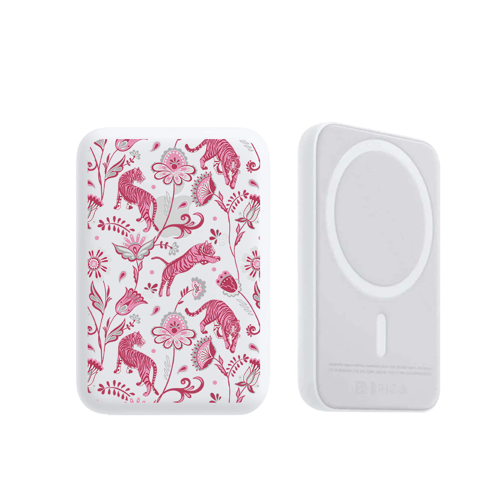 Magnetic Wireless Powerbank - Tiger & Floral 7.0