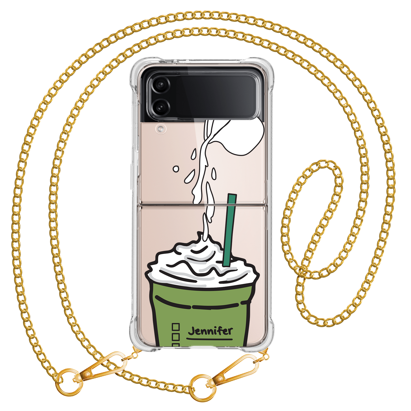 Android Flip / Fold Case - Matcha Frappe