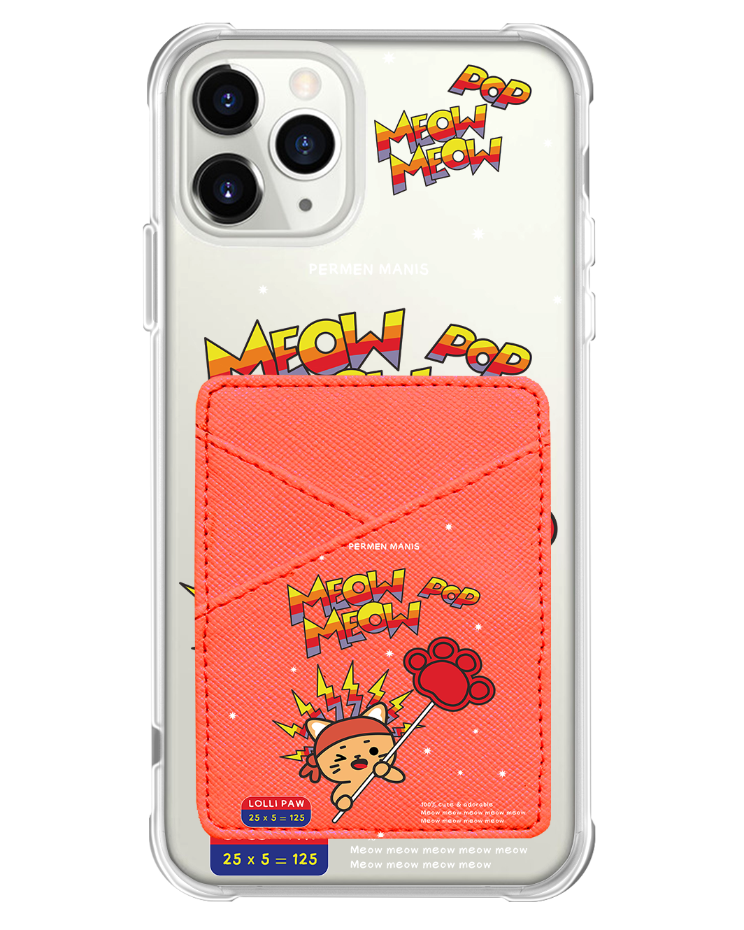 iPhone Phone Wallet Case - Meow Pop 1.0