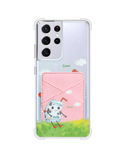Android Phone Wallet Case - Milk To My Cookies (Couple Case)