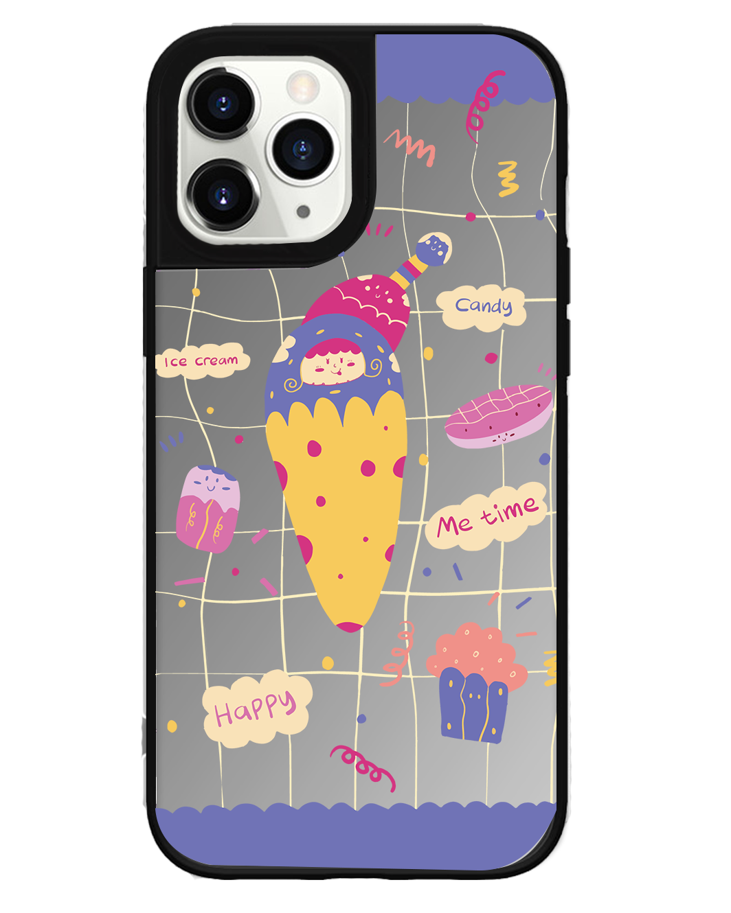 iPhone Mirror Grip Case - Candy Doodle