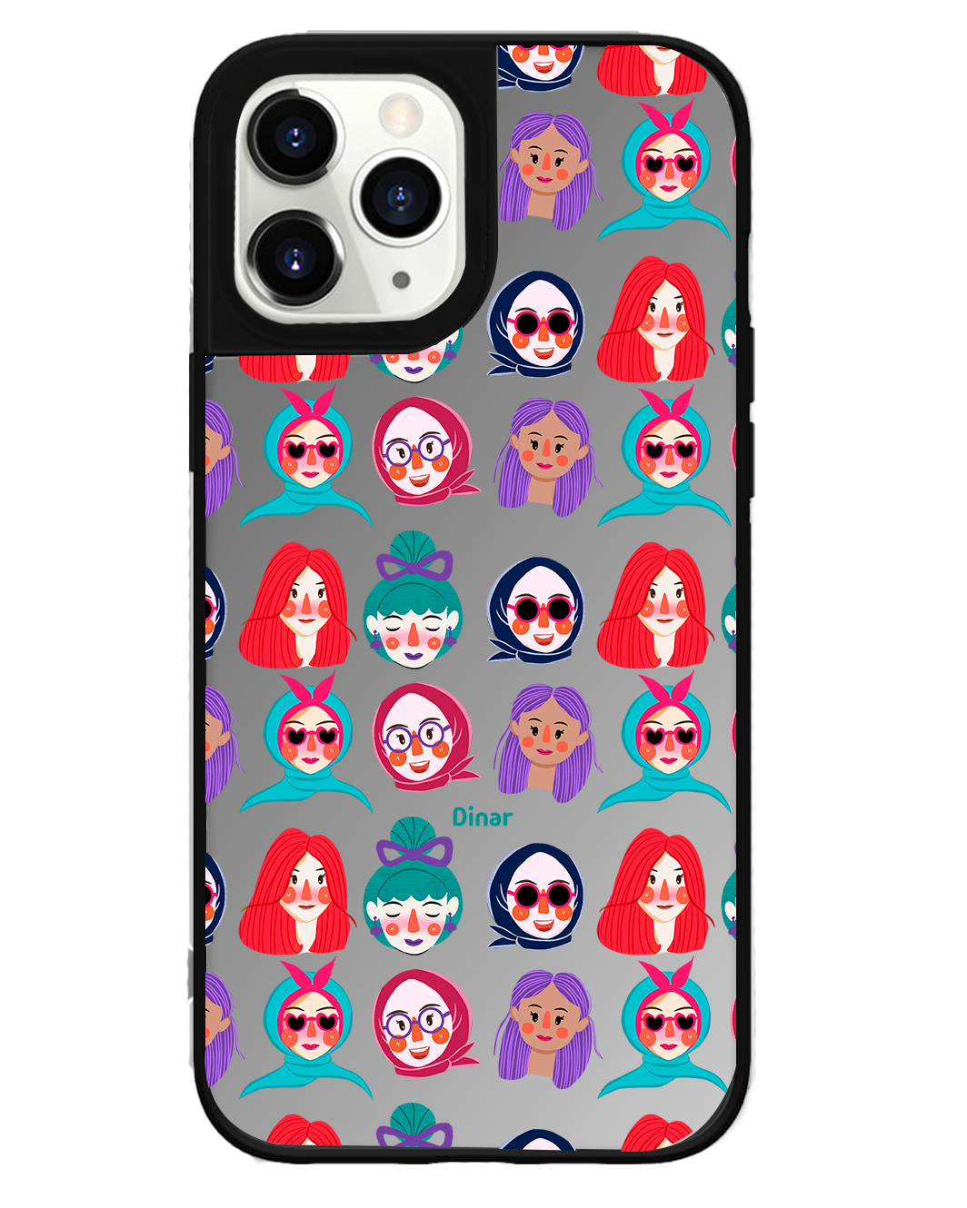 iPhone Mirror Grip Case - Cute Sweety Faces