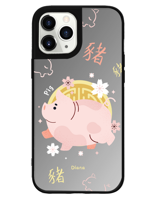 iPhone Mirror Grip Case -  Pig (Chinese Zodiac / Shio)