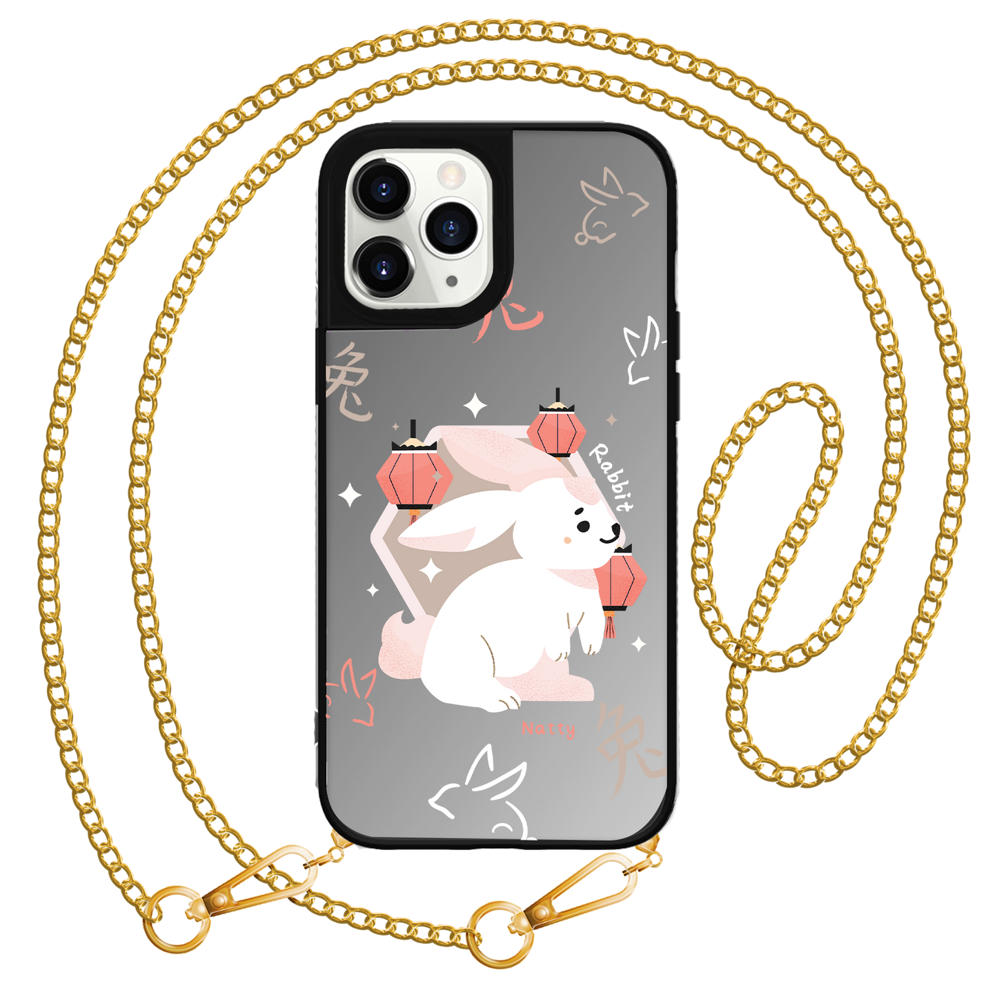 iPhone Mirror Grip Case -  Rabbit (Chinese Zodiac / Shio)