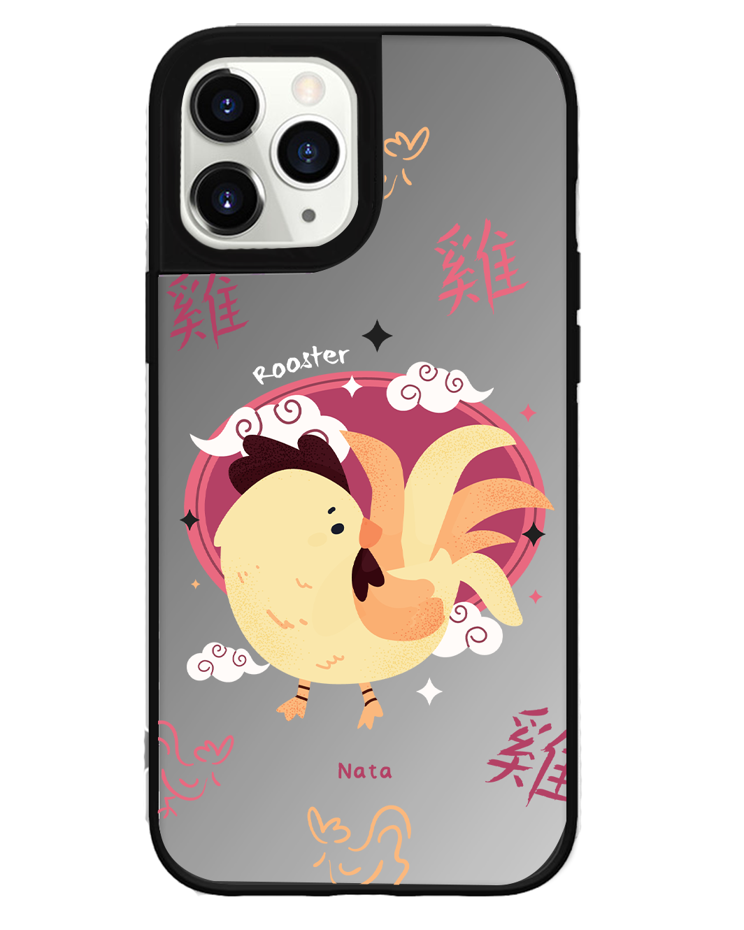 iPhone Mirror Grip Case -  Rooster (Chinese Zodiac / Shio)