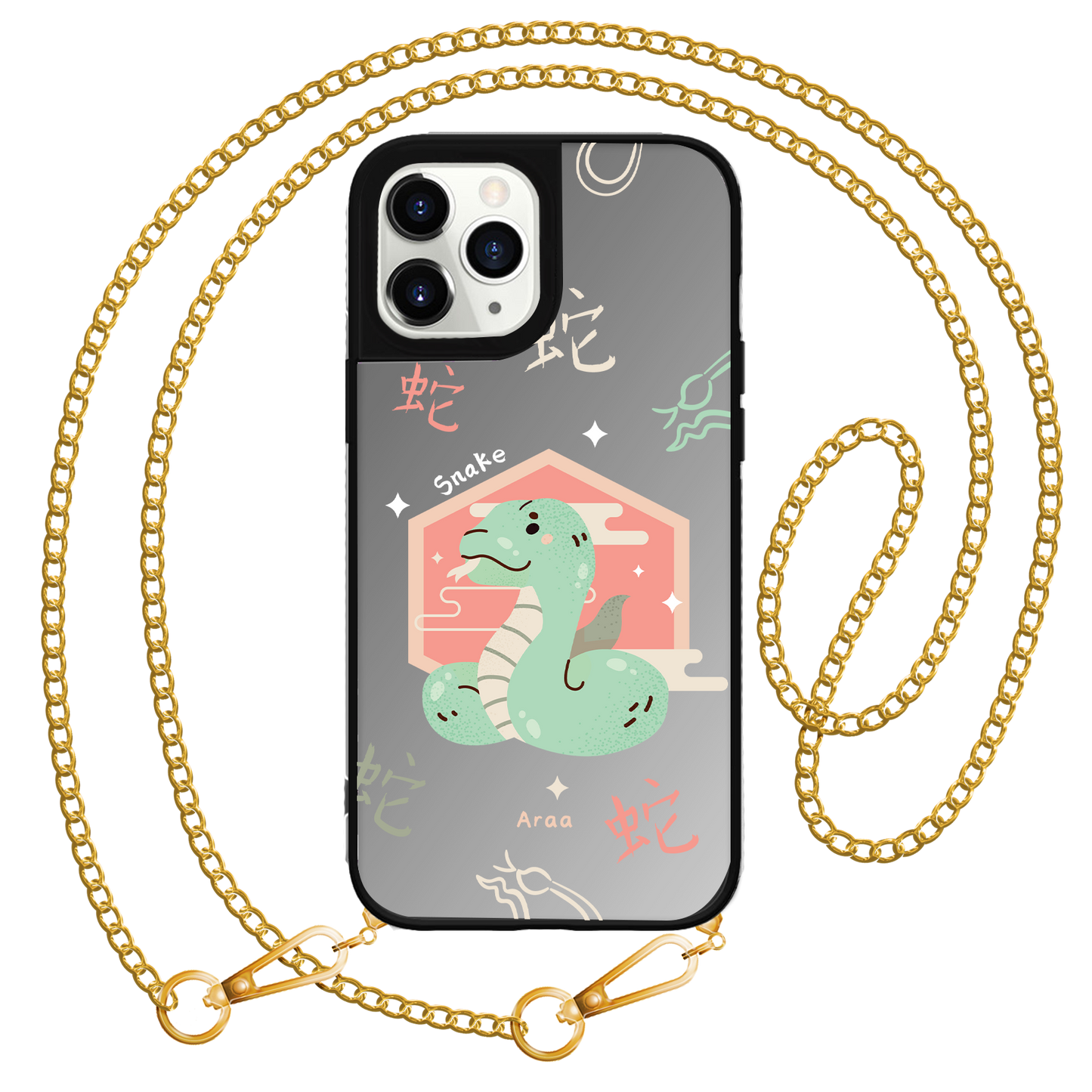 iPhone Mirror Grip Case -  Snake (Chinese Zodiac / Shio)